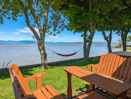 Chalet #7 Waterfront with Spa Fireplace Wifi & AC
