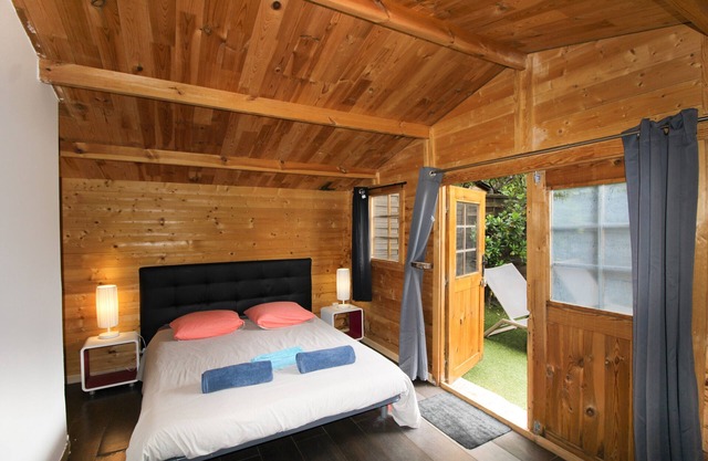 Chalet 'De La Plage U Tempu' con vistas al mar, Wi-Fi y aire acondicionado