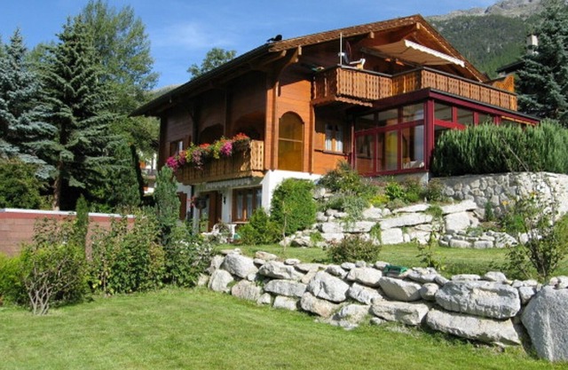 Chalet Grächen / St. Niklaus con una vista panorámica de varios cuatro mil