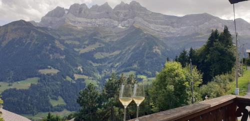 Chalet le Grenier des Crosets, Vue exceptionnelle sur les Dents du Midi