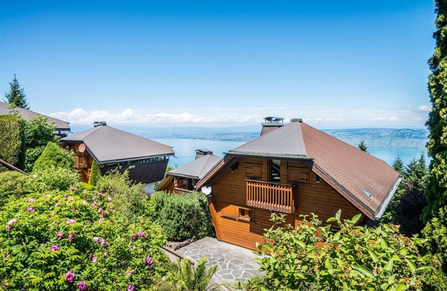 Chalet con vistas al lago de Ginebra