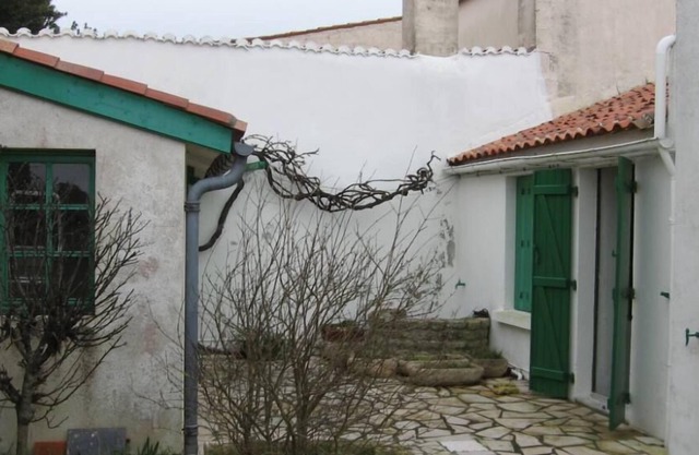 Casa de personajes en la isla de Aix