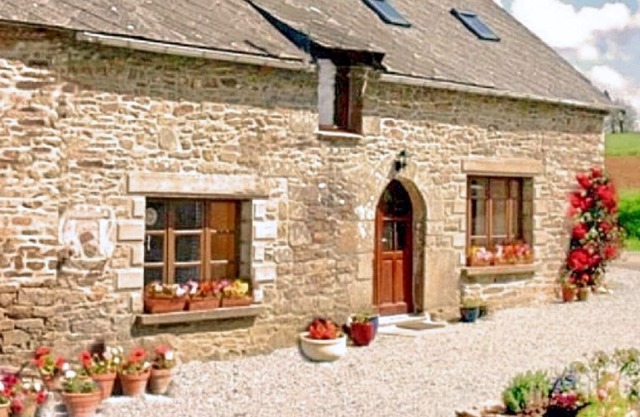 Tranquilidad rural con estilo de Breton Long House, ideal para los amantes de la naturaleza