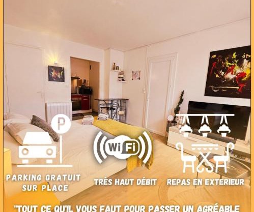 Charmant Studio proche centre avec balcon+parking