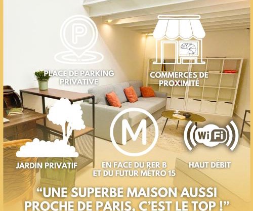 Charmante maison T3 en face du RER B & M15