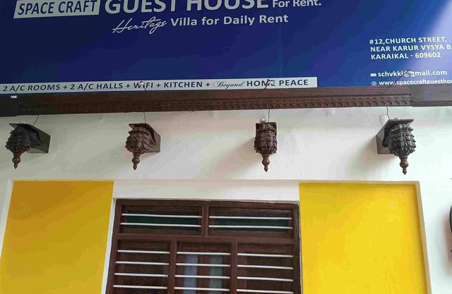 Charming 2-bedroom villa with WiFi, AC in serene Karaikal
