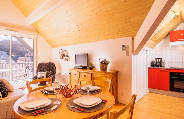 Apartamento en Vielle-Aure para 6 personas con balcón, parking, cerca del teleférico y termas