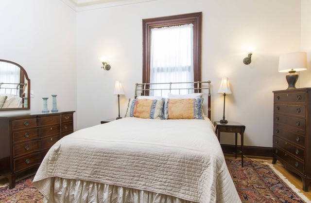 Charming apartment with 12 foot ceilings, fireplaces, and lots of sunshine.