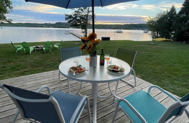Charming beach house on Lake Leelanau. Includes kayaks and a fireplace.
