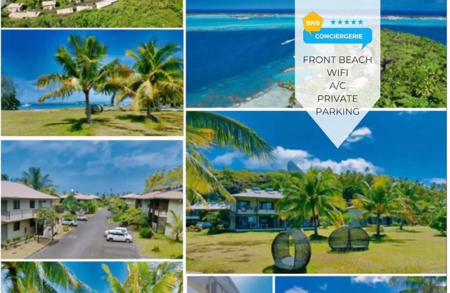 Charming cozy beachfront studio with parking and wifi