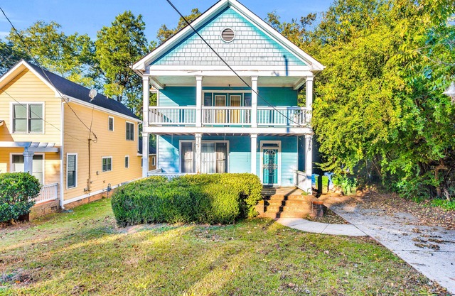 Charming dog-friendly home with balcony, central AC, & washer/dryer