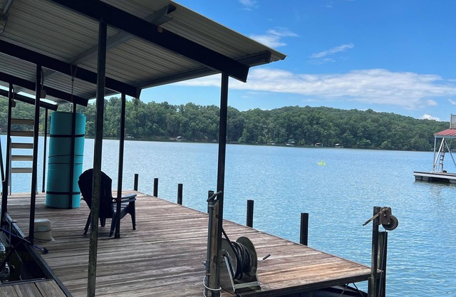 Charming Lake Hartwell vacation rental with amazing lake views and close dock.