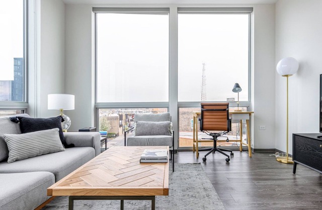 Charming Logan Square 2BR w/ Gym, Roof Deck, 1 block to L, by Blueground