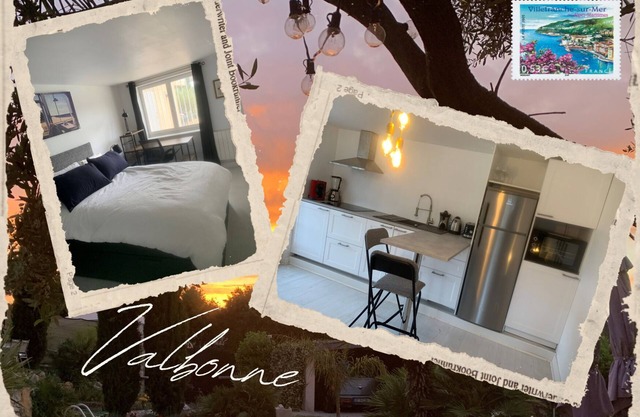 Charming studio in flowered garden in Valbonne near village golf and Sophia anti
