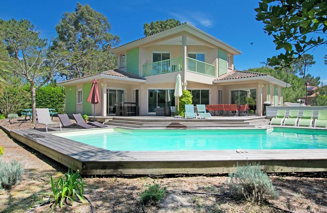 Encantadora villa Bassin-Océan - 8-10 p - Piscina climatizada a 28 ° C - Chimenea