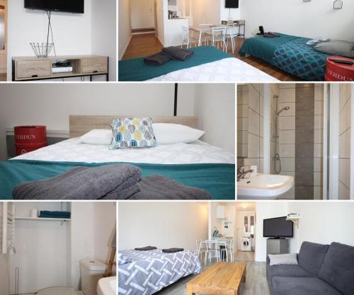Chez Dan - Studio NEUF - 1 lit 2 personnes - canapé convertible - 2 couchages - internet - Centre ville - Parking proche - Proche gare - Géré par PrestaZen'Services