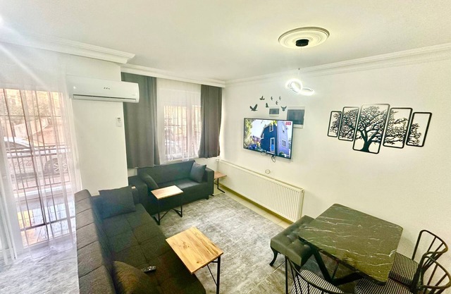 Chic 2-bedroom apartment with WiFi, AC in marvelous Antalya