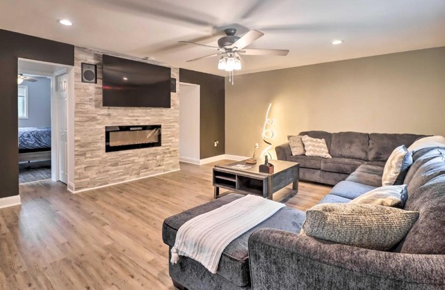 Chic Long Pond Family Home with Fire Pits and Deck!