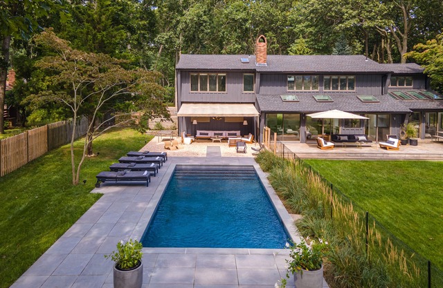 Chic modern mid century home with saltwater pool and expansive views