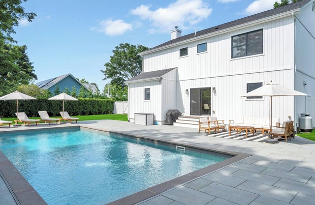Chic North Fork Getaway with Resort-Style Pool & Stylish Interiors