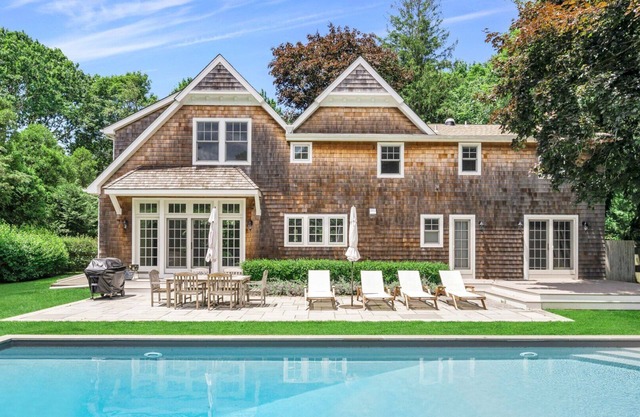 Classic East Hampton shingle-style home, lush acreage, private pool,...
