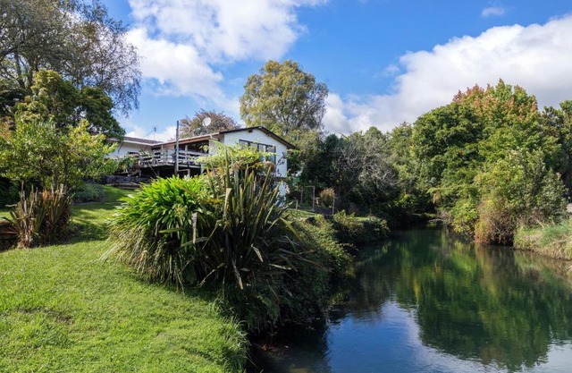 Classical Lockwood house nearby the stream