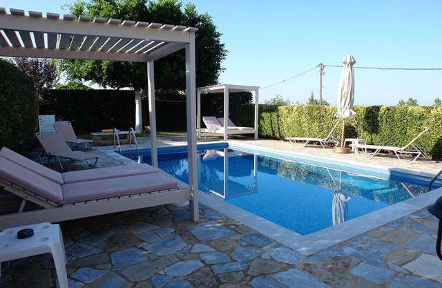 Cerca del mar, Off Saison, totalmente equipada, Villa Stoupa-Panorama Nr. 1, wifi ..