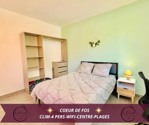 Coeur de Fos-Centre Ville-CLIM-Plages-Parking-4 personnes