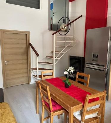 Comfy apartment with low ceiling attic