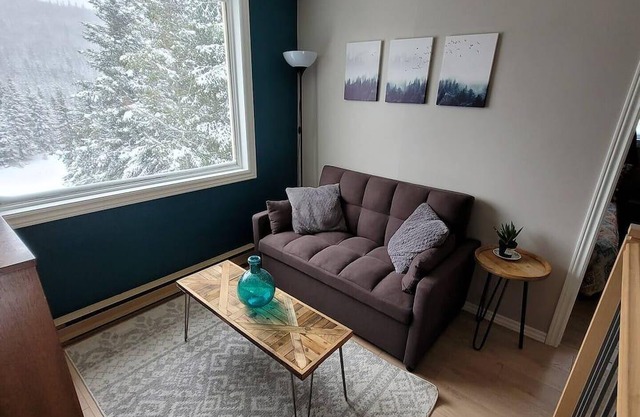 Comfy chalet with lake view & private trails