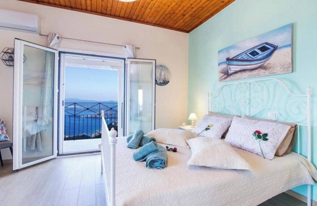 CORFU SIGHT BLUE HOUSE breathtaking view