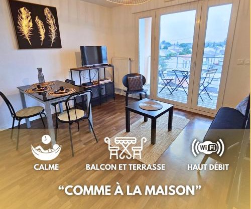 [Cosy] Appartement équipé avec terrasse, Wifi