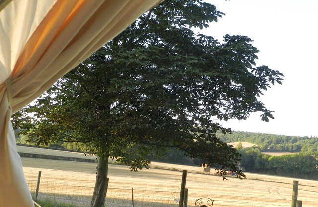Cosy glamping bell tent in rural Herefordshire