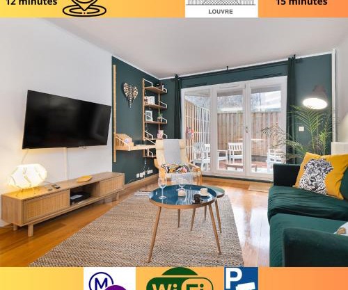 Cosy'n Paris - Parking secure - Metro 14 - Wifi - Terrace - Premium bedding
