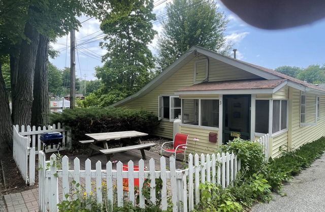 Cottage 5 has a very Hamlin lake cottage feel. More private setting.