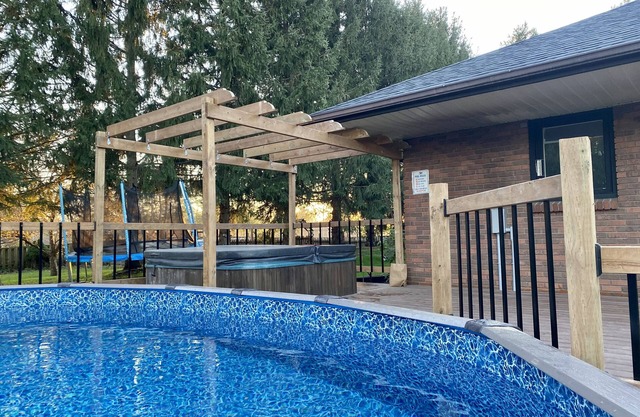 Cottage vibes! Cozy group retreat with pool and hot tub