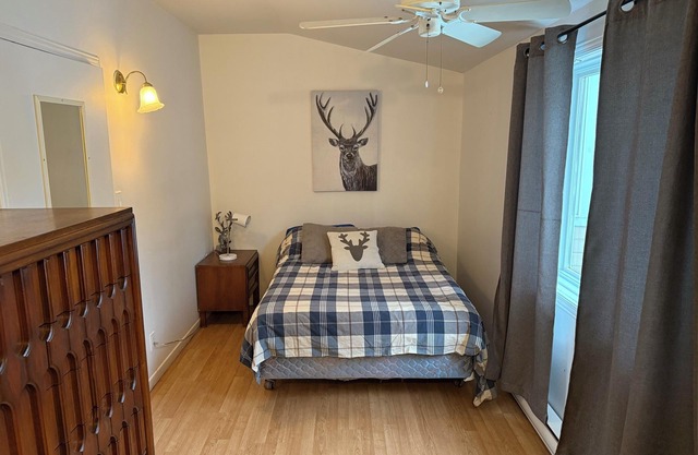 Cozy 2-bedroom chalet in Pierreville on the river with a