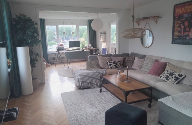 Cozy accommodation 600 meters from the center of Halmstad. View towards the water.