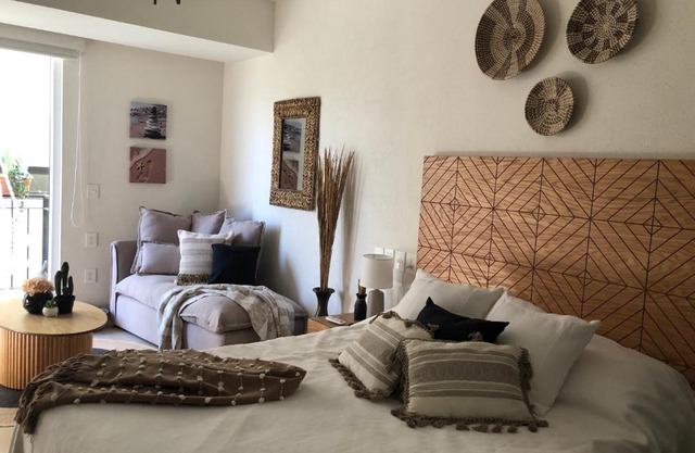 Acogedor estudio boho, a una cuadra de la playa