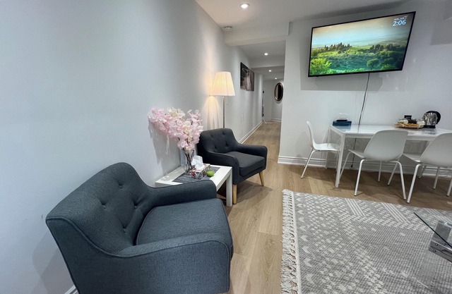 Cozy, brand-new, 2 bedroom walkout apt, free parking