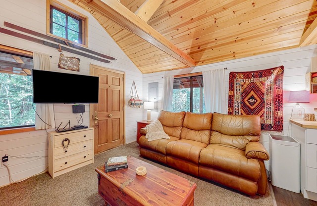 Cozy cabin with private hot tub, grill, & W/D - easy access to river & mountain