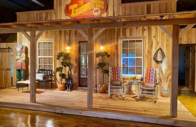 Cozy cowboy retreat that feels like a western town overlooking a beautiful ranch