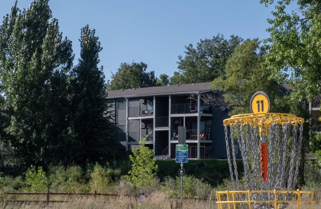 Cozy creekside apt with acres of parks and recreation in your backyard.
