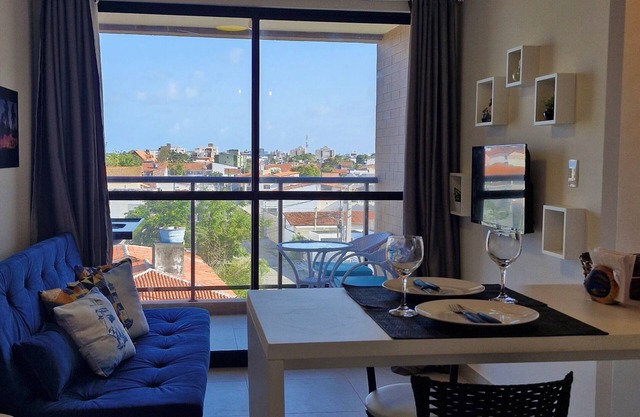 Cozy flat with hammock, balcony, sea view and 5 minutes from the beach
