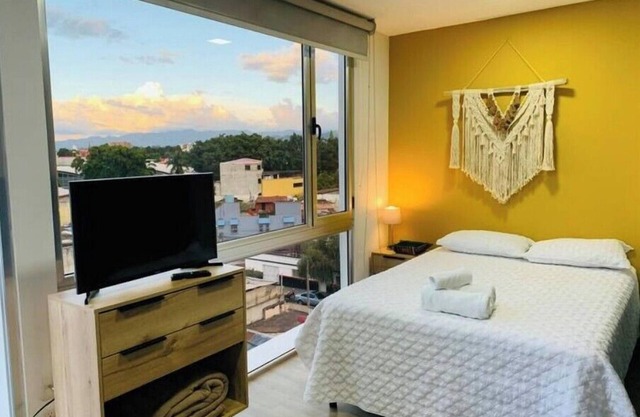 Cozy illuminated studio apartment