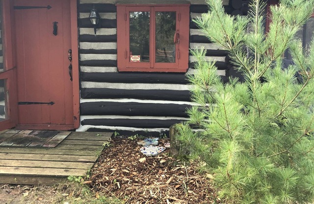 Cozy log cabin on the banks of the Little South Branch, Pere Marquette River