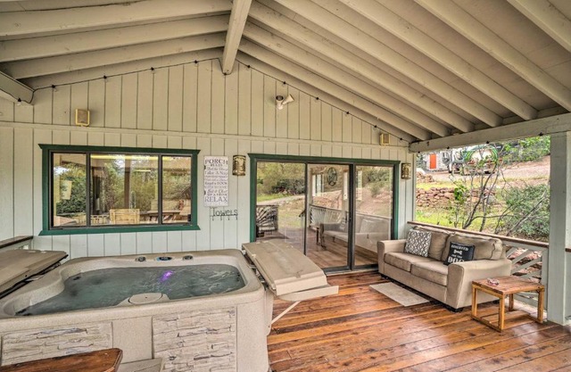 Cozy Pine Retreat with Private Hot Tub and Views