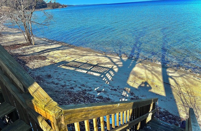 Cozy private waterfront retreat near Traverse city and Sutton’s bay.