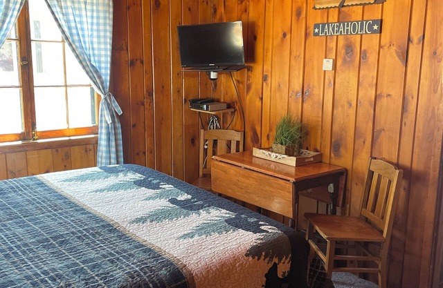 Cozy queen bed in main Resort Lodge