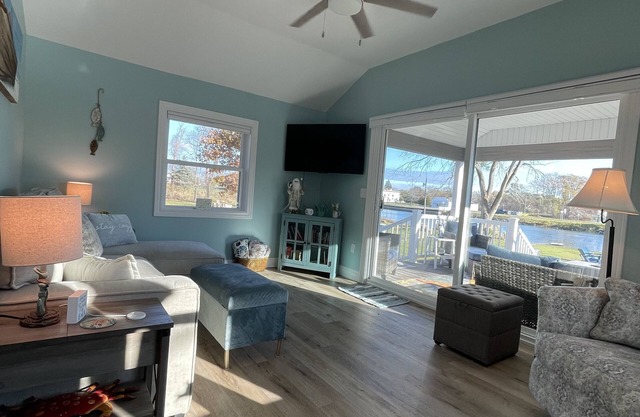 Cozy riverfront cottage with an easy beach-inspired coastal MI vibe!